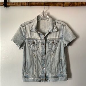 Light Wash Denim Short Sleeve